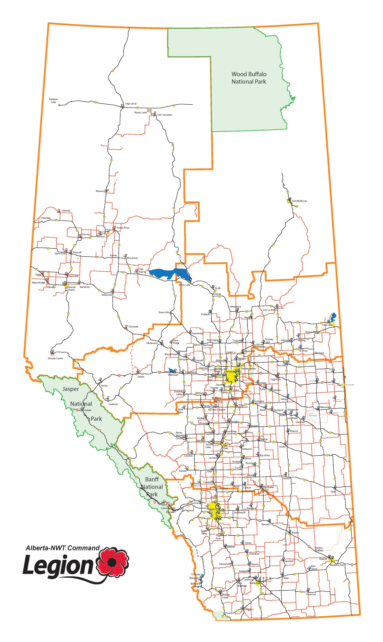 From the East side of the MD of Opportunity to the BC Border and from Grande Cache to the Northwest Territory Border.
