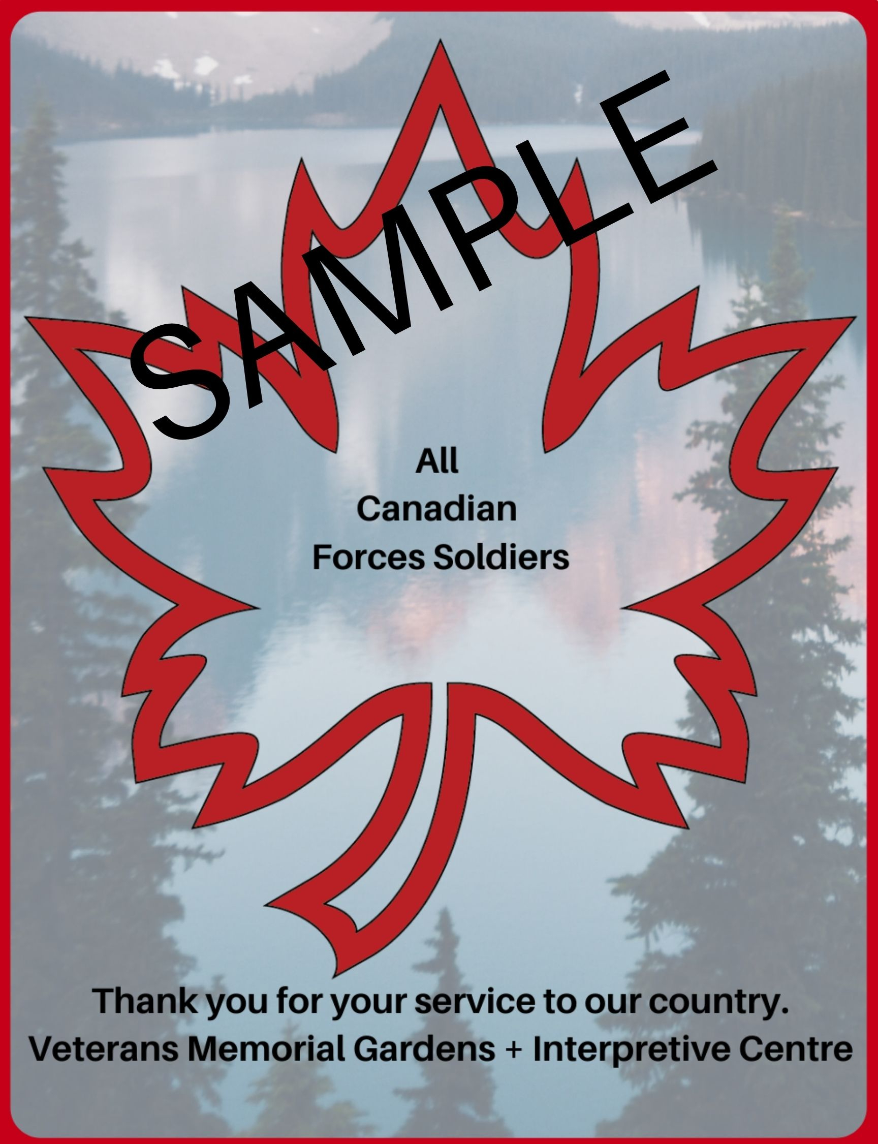 Project: Thank a Serving CF Soldier